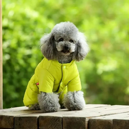 PUFFER Four Legged Hooded Dog Jacket