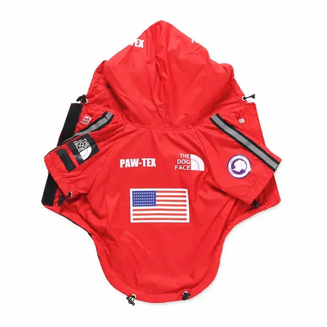 THE DOG FANS Raincoat  Windbreaker Hooded Jacket