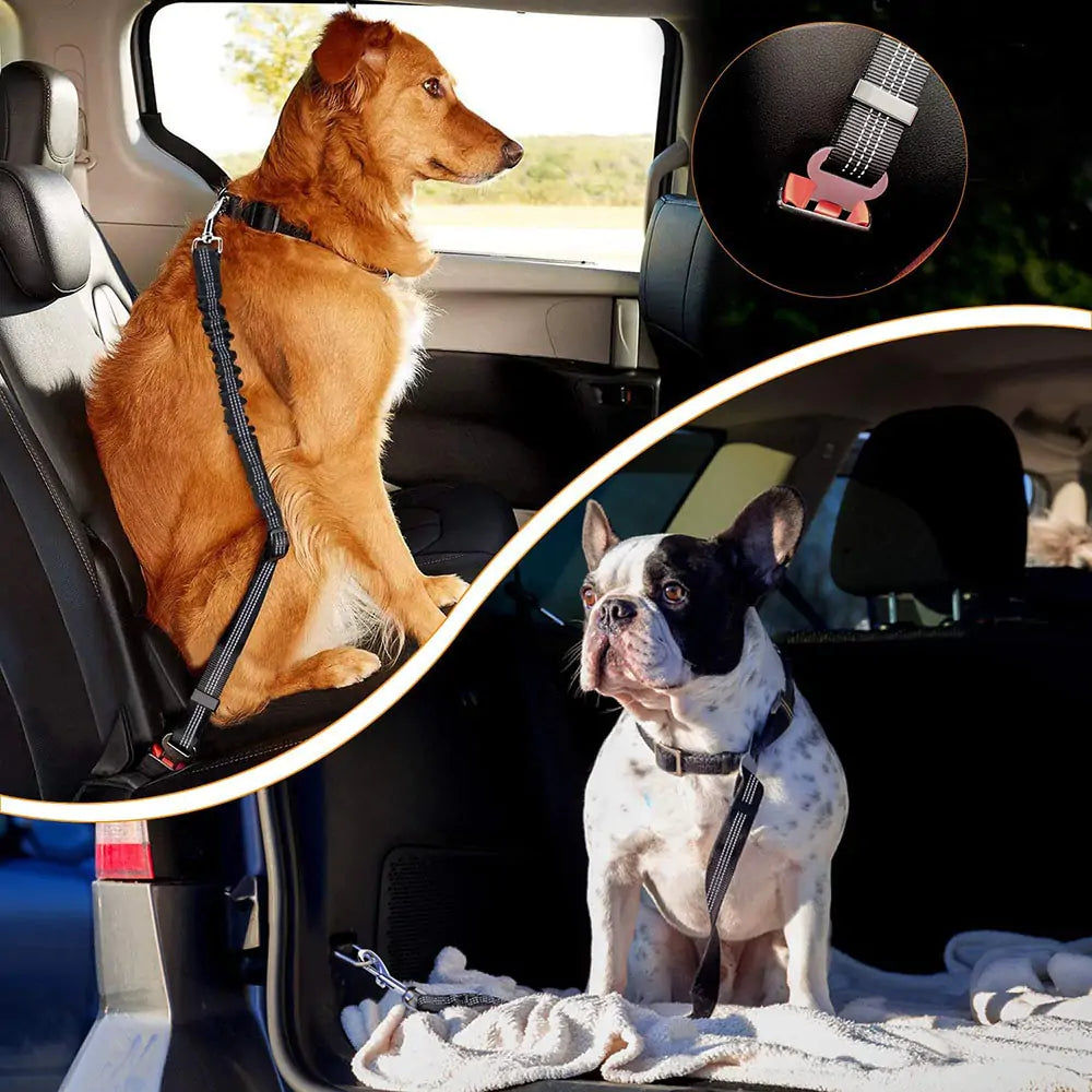 Premium Adjustable Dog Seat Belt Reflective