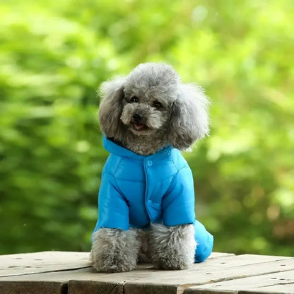 PUFFER Four Legged Hooded Dog Jacket