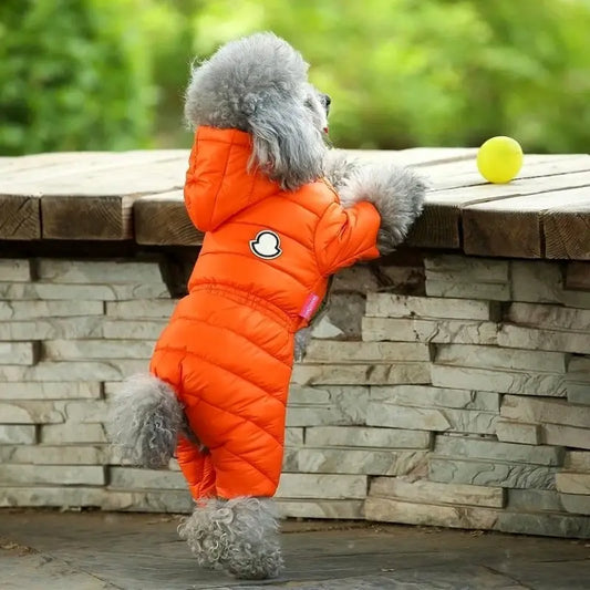 PUFFER Four Legged Hooded Dog Jacket